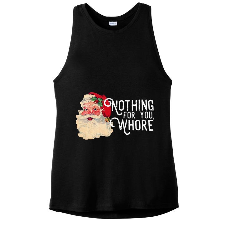 Nothing For You Whore Christmas Santa Ladies PosiCharge Tri-Blend Wicking Tank