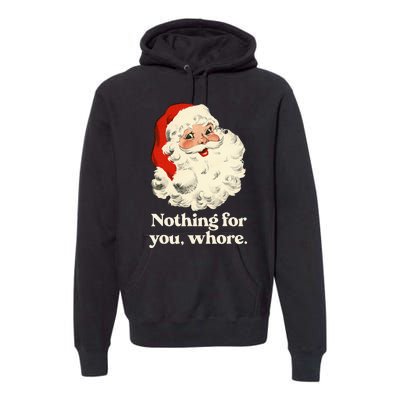 Nothing For You Whore Santa Christmas Premium Hoodie