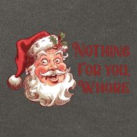 Nothing For You Whore Funny Santa Claus Christmas Cotton Canvas Backpack
