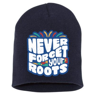 Never Forget Your Roots Black History Month Short Acrylic Beanie