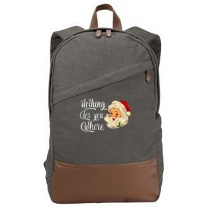 Nothing For You Whore Funny Santa Claus Christmas Cotton Canvas Backpack