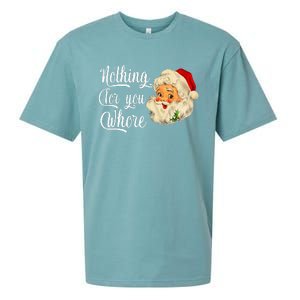 Nothing For You Whore Funny Santa Claus Christmas Sueded Cloud Jersey T-Shirt