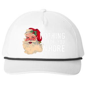 Nothing For You Whore Funny Santa Christmas Snapback Five-Panel Rope Hat