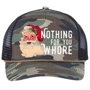 Nothing For You Whore Funny Santa Christmas Retro Rope Trucker Hat Cap