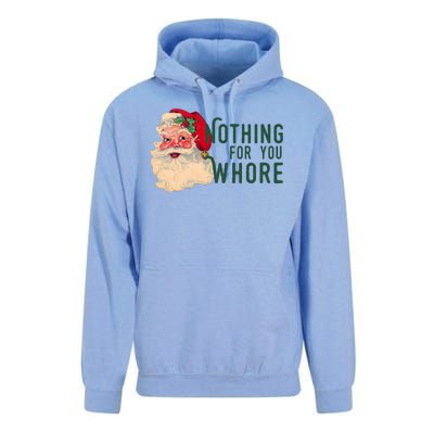 Nothing For You Whore Funny Santa Christmas Unisex Surf Hoodie