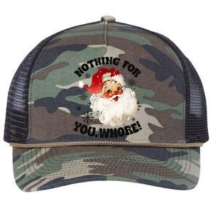 Nothing For You Whore Funny Santa Claus Christmas Retro Rope Trucker Hat Cap