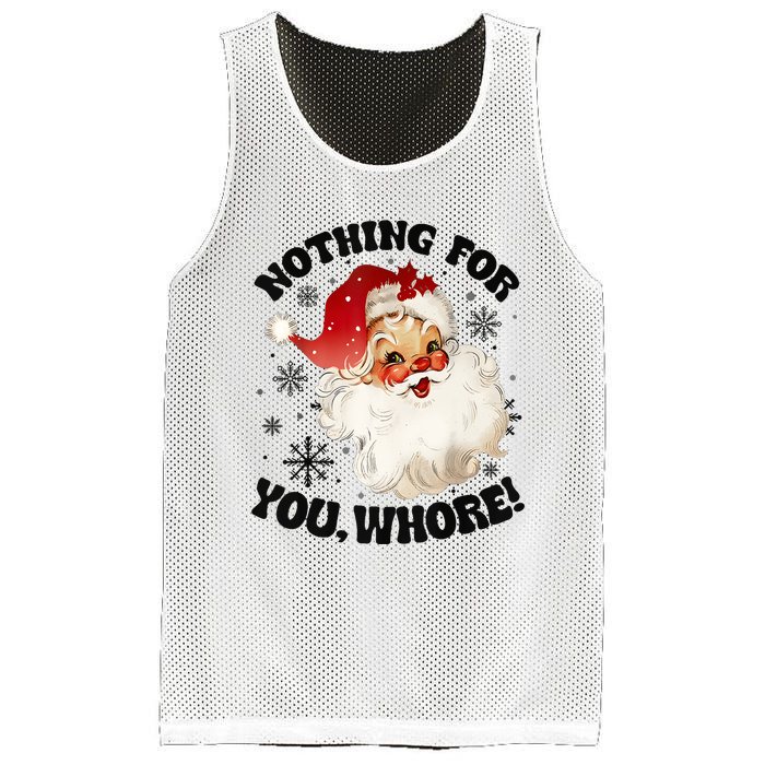 Nothing For You Whore Funny Santa Claus Christmas Mesh Reversible Basketball Jersey Tank