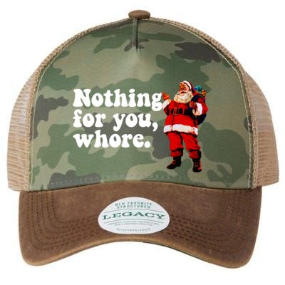 Nothing For You Whore Retro Judgtal Santa Christmas Meme Gift Legacy Tie Dye Trucker Hat