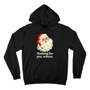 Nothing For You Whore Santa Christmas Hoodie