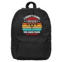 Not From Your Rib From My Uterus Gifts 16 in Basic Backpack