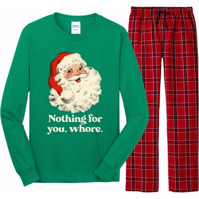 Nothing For You Whore Santa Christmas Long Sleeve Pajama Set