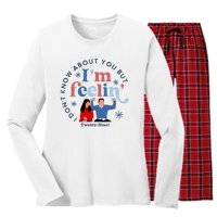 New Girl 29 IM Feelin Twenty Nine Happy Birthday 29th Women's Long Sleeve Flannel Pajama Set 