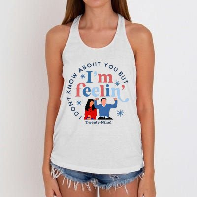 New Girl 29 IM Feelin Twenty Nine Happy Birthday 29th Women's Knotted Racerback Tank