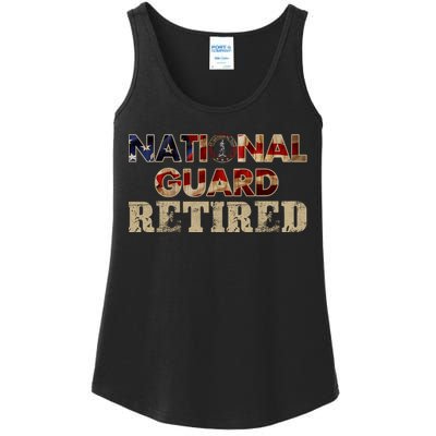 National Guard American Flag Proud Patriotic Ladies Essential Tank