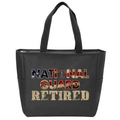 National Guard American Flag Proud Patriotic Zip Tote Bag