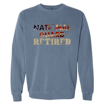 National Guard American Flag Proud Patriotic Garment-Dyed Sweatshirt