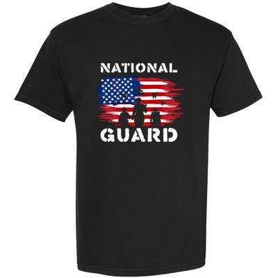 National Guard American Flag Proud Patriotic Gift Garment-Dyed Heavyweight T-Shirt