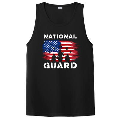 National Guard American Flag Proud Patriotic Gift PosiCharge Competitor Tank