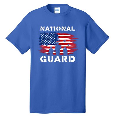 National Guard American Flag Proud Patriotic Gift Tall T-Shirt