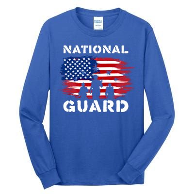 National Guard American Flag Proud Patriotic Gift Tall Long Sleeve T-Shirt