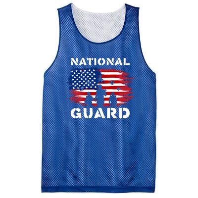 National Guard American Flag Proud Patriotic Gift Mesh Reversible Basketball Jersey Tank