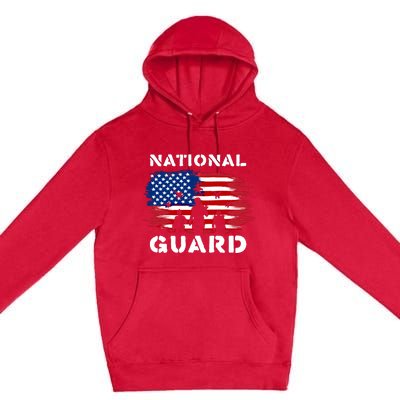 National Guard American Flag Proud Patriotic Gift Premium Pullover Hoodie