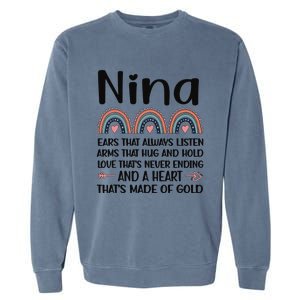 Nina Grandmother Appreciation Nina Grandma Rainbow Garment-Dyed Sweatshirt