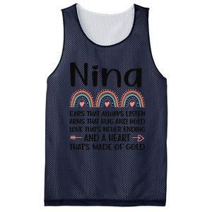 Nina Grandmother Appreciation Nina Grandma Rainbow Mesh Reversible Basketball Jersey Tank