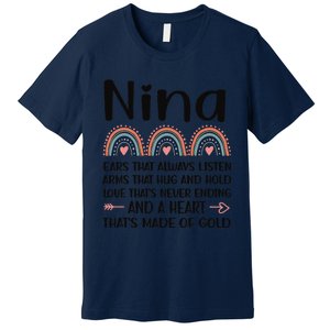 Nina Grandmother Appreciation Nina Grandma Rainbow Premium T-Shirt