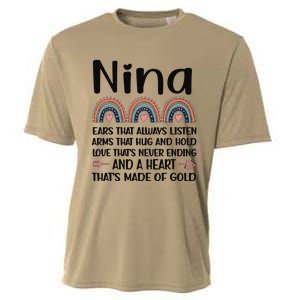 Nina Grandmother Appreciation Nina Grandma Rainbow Cooling Performance Crew T-Shirt