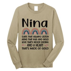 Nina Grandmother Appreciation Nina Grandma Rainbow Long Sleeve Shirt