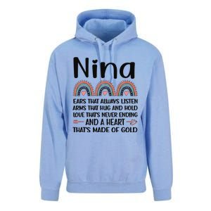 Nina Grandmother Appreciation Nina Grandma Rainbow Unisex Surf Hoodie