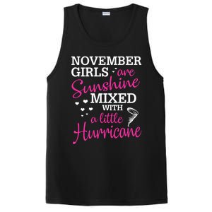 November Girls Are Sunshine Mixed With A Little Hurricane Cute Gift PosiCharge Competitor Tank