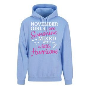 November Girls Are Sunshine Mixed With A Little Hurricane Cute Gift Unisex Surf Hoodie