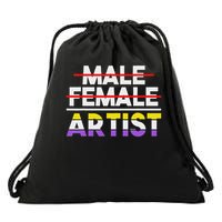 Non Gender Artist Non Binary Drawstring Bag
