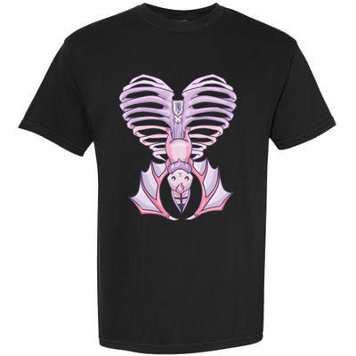 Nu Goth Aesthetic Cute Pastel Goth Bat Ribcage Garment-Dyed Heavyweight T-Shirt