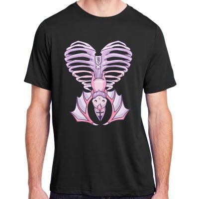 Nu Goth Aesthetic Cute Pastel Goth Bat Ribcage Adult ChromaSoft Performance T-Shirt