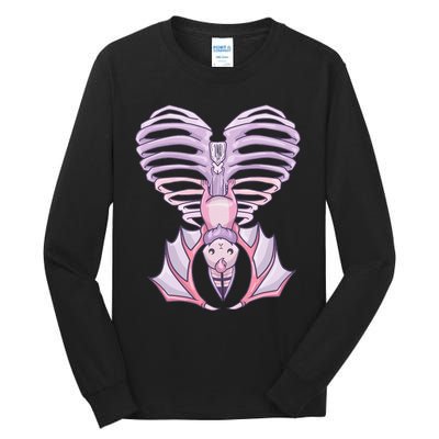 Nu Goth Aesthetic Cute Pastel Goth Bat Ribcage Tall Long Sleeve T-Shirt