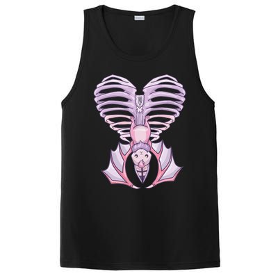 Nu Goth Aesthetic Cute Pastel Goth Bat Ribcage PosiCharge Competitor Tank