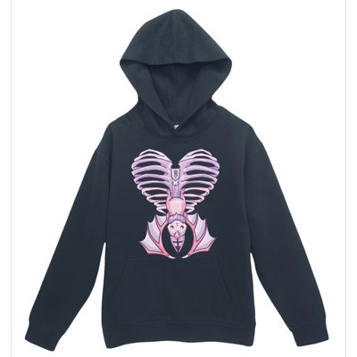 Nu Goth Aesthetic Cute Pastel Goth Bat Ribcage Urban Pullover Hoodie