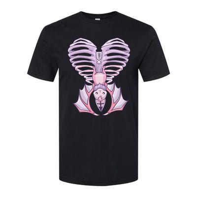 Nu Goth Aesthetic Cute Pastel Goth Bat Ribcage Softstyle CVC T-Shirt