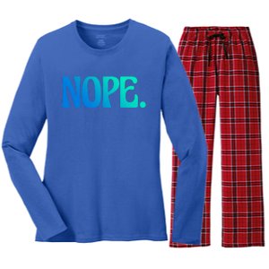 Nope Go Ask Your Mother Funny Dad Or Mom Gift Women's Long Sleeve Flannel Pajama Set 