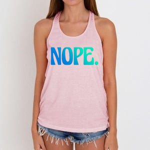 Nope Go Ask Your Mother Funny Dad Or Mom Gift Women's Knotted Racerback Tank