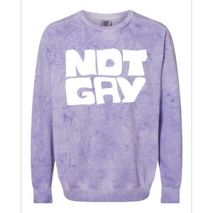 Not Gay But I Love You Straight Hetero Meaningful Gift Colorblast Crewneck Sweatshirt