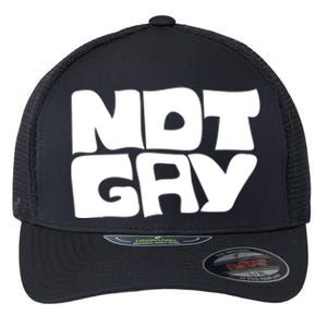 Not Gay But I Love You Straight Hetero Meaningful Gift Flexfit Unipanel Trucker Cap