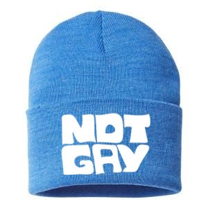 Not Gay But I Love You Straight Hetero Meaningful Gift Sustainable Knit Beanie