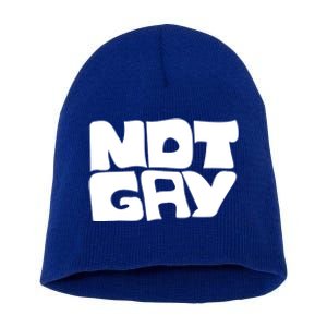 Not Gay But I Love You Straight Hetero Meaningful Gift Short Acrylic Beanie