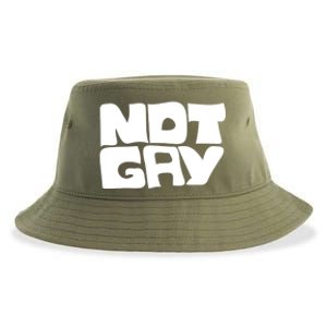 Not Gay But I Love You Straight Hetero Meaningful Gift Sustainable Bucket Hat