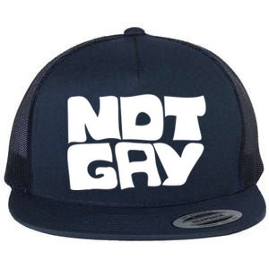 Not Gay But I Love You Straight Hetero Meaningful Gift Flat Bill Trucker Hat