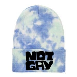 Not Gay But I Love You Straight Hetero Meaningful Gift Tie Dye 12in Knit Beanie